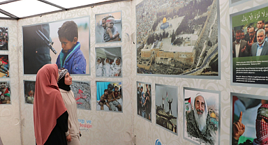 Samsun'da Mescid-i Aksa maketinde İsrail'in Filistin'deki zulmü sergilendi