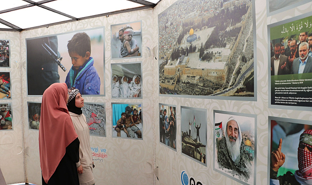 Samsun'da Mescid-i Aksa maketinde İsrail'in Filistin'deki zulmü sergilendi