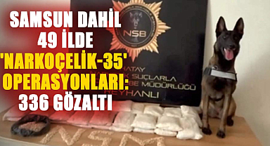 Samsun dahil 49 ilde 'Narkoçelik-35' operasyonları: 336 gözaltı