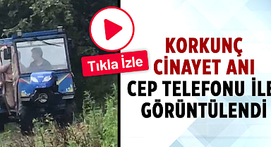 Samsun'daki korkunç cinayet anı cep telefonu ile görüntülendi