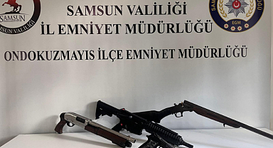 Samsun polisi çok sayıda mühimmat ele geçirdi