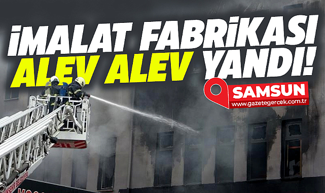 Samsun Tekkeköy'de Karaca Mobilya imalat fabrikasında yangın çıktı