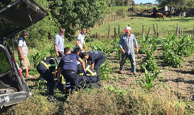 Samsun'un Bafra ilçesinde, Rüstem Şen kazada hayatını kaybetti