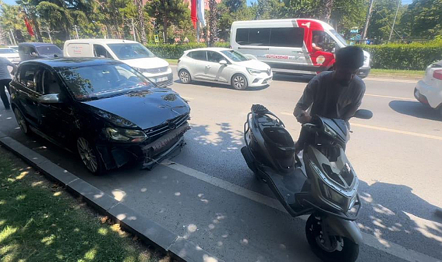 Samsun Valiliği önünde kaza! 1 kişi yaralandı