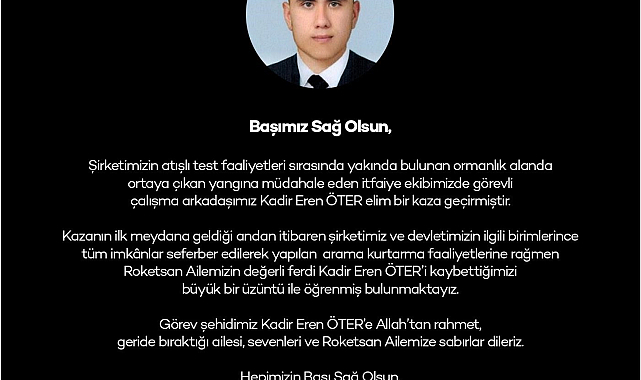 Sinop'ta ölen itfaiyeci, ROKETSAN çalışanı çıktı