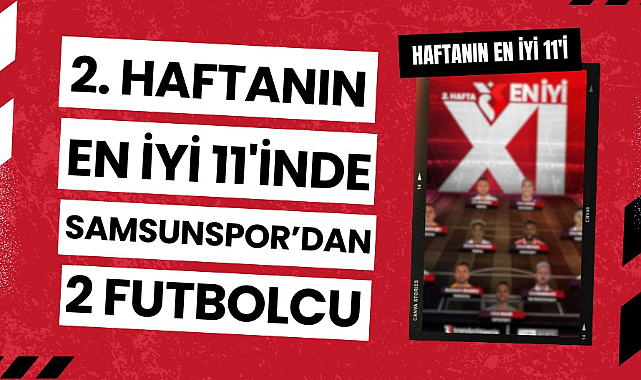 Süper Lig'de 2. Haftanın En İyi 11'inde Samsunspor'dan 2 futbolcu