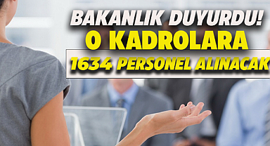 Adalet Bakanlığı 1634 personel alacak