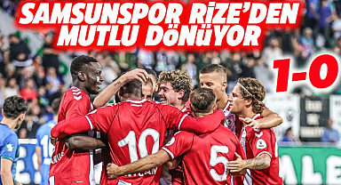 Samsunspor Rizespor'u 1-0 yenerek deplasman galibiyetini 3'e çıkarttı