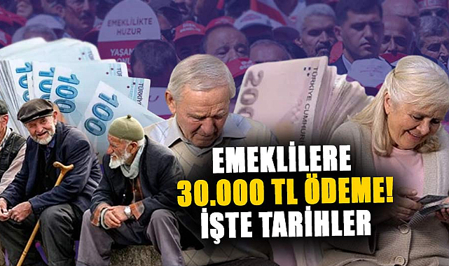 Emeklilere 30.000 TL ödeme! İşte tarihler