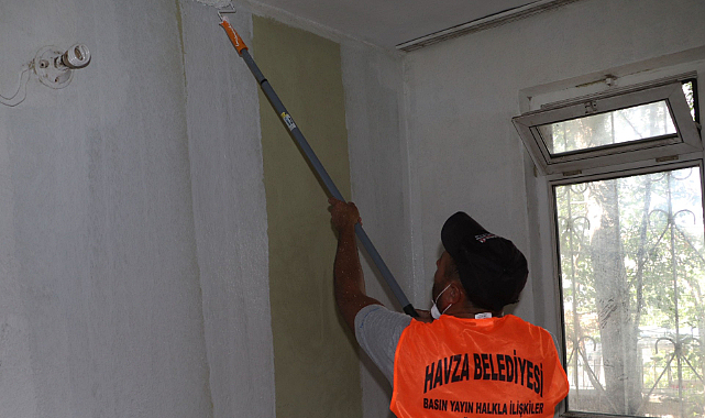 Havza’da boşaltılan çöp evin bakımı yapıldı