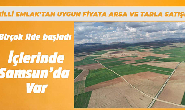 Milli Emlak'tan 14 bin TL'ye arsa ve 17 bin TL'ye tarla! Samsun'da da satış var