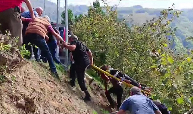 Minibüs uçuruma yuvarlandı: Çok sayıda yaralı var