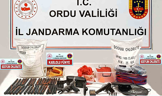 Ordu'da bir evde çok sayıda patlayıcı madde ele geçirildi