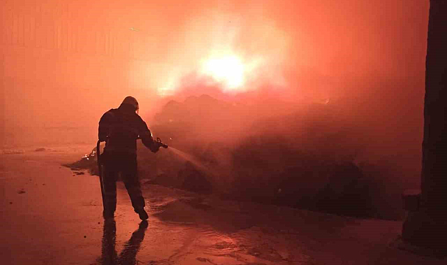 Pamuk fabrikasında yangın