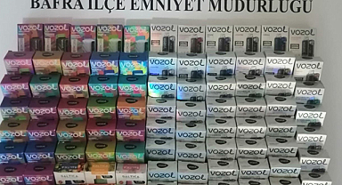 Samsun Bafra'da kaçak elektronik sigara operasyonu