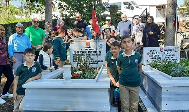 Samsun Bafra'da şehit Jandarma Uzman Onbaşı Burak Perçin dualarla anıldıı