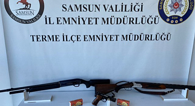 Samsun'da 3 ruhsatsız silah ele geçirildi