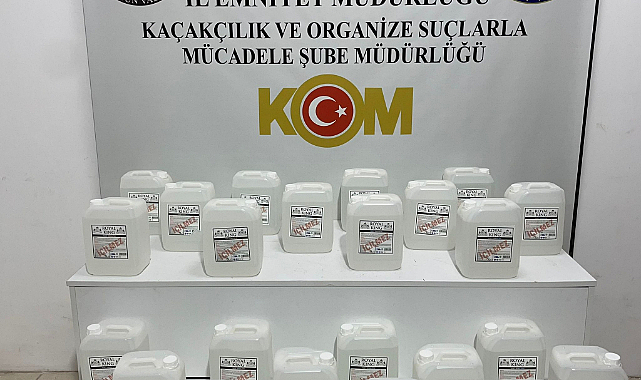 Samsun'da kaçak alkol operasyonu