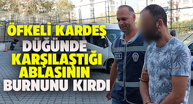 Samsun'da konuşmadığı ablasının burnunu kırdı