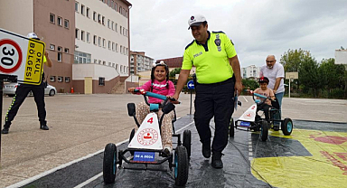 Samsun'da öğrencilere trafik eğitimi