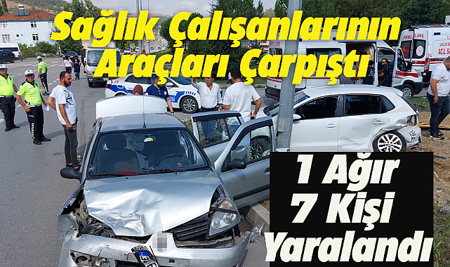 Samsun'da sağlık çalışanların araçları çarpıştı! 7 yaralı