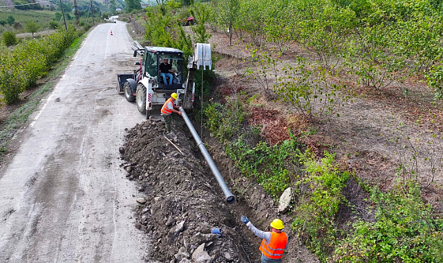 Samsun'da SASKİ'den yeni içme suyu hattı çalışması