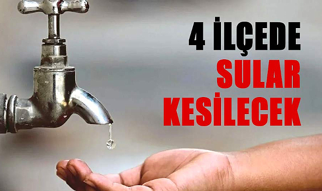 Samsun'da su kesintisi uyarısı! 16 Eylül Pazartesi 4 ilçede sular kesilecek