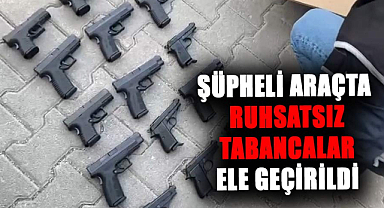 Samsun'da şüpheli araçta ruhsatsız tabancalar ele geçirildi