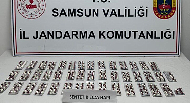 Samsun'da uyuşturucu operasyonlarında 947 sentetik ecza ele geçirildi