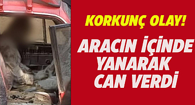 Samsun'un Asarcık ilçesinde yanan aracında ölü bulundu