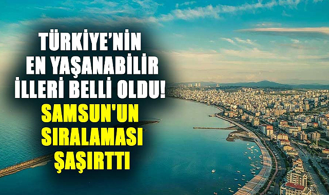 Türkiye’nin en yaşanabilir illeri belli oldu! Samsun'un sıralaması şaşırttı