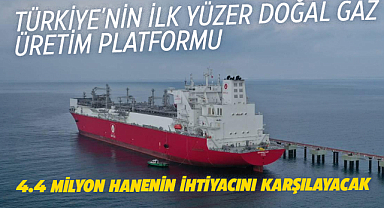 Türkiye'nin ilk yüzer doğal gaz platformu 4.4 milyon hanenin doğal gaz ihtiyacını karşılayacak