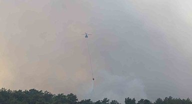 Yangına 9 helikopter, 6 uçak müdahale ediyor