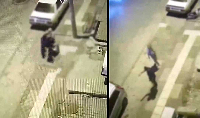 Yavaş yürüyen yaşlı adama trafik magandası kafa attı! 