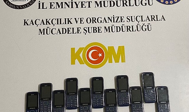 Çarşamba'da kaçak telefon operasyonu