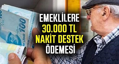 Emeklilere 30.000 TL nakit destek ödemesi