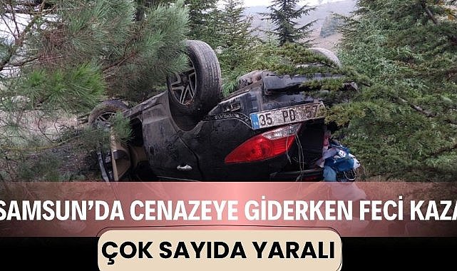 Sakarya'dan Samsun'a giden otomobil takla attı: 3 yaralı
