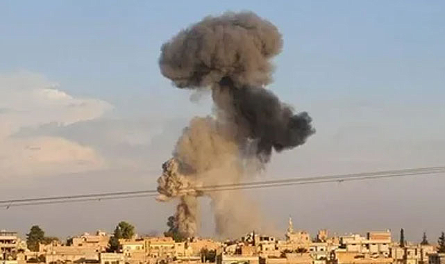 Şam'da binaya hava saldırısı! 2 ölü