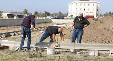 Samsun Bafra'da Çocuk Trafik Eğitim Parkı’ nın yapımı devam ediyor