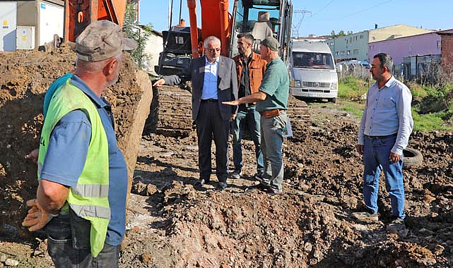Samsun Bafra Kızılırmak Sanayi Sitesi’nde yağmur suyu hattı çalışmaları başladı