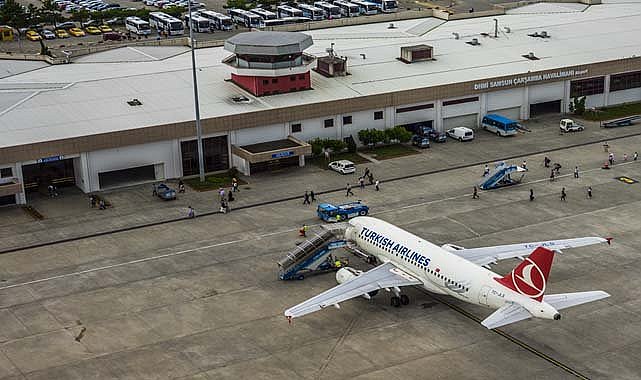 Samsun Çarşamba Havalimanı 1 milyon 95 bin 815 yolcuya hizmet verdi
