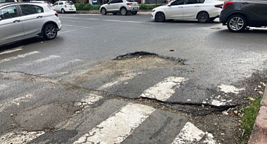 Samsun'da bozuk asfalt yol isyanı! Vatandaş çözüm bekliyor