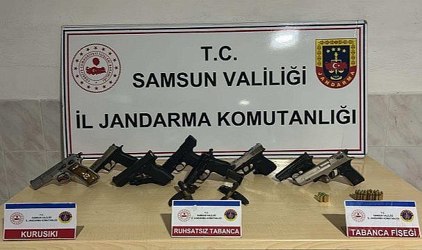 Samsun'da düğün magandalarının üzerinden cephanelik çıktı