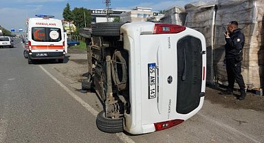 Samsun'da hastaneye giderken kazada hastanelik oldular!