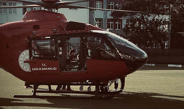 Samsun'da hava ambulansı hayat kurtardı