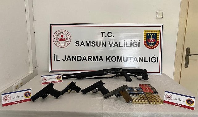 Samsun’da kaçak silah ticaretine 2 gözaltı