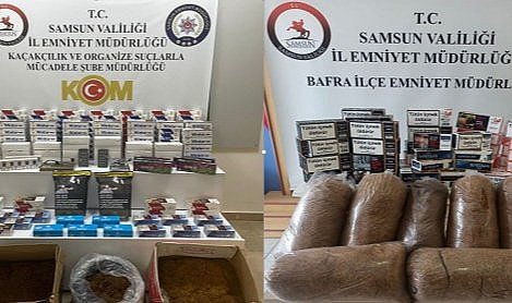 Samsun’da kaçakçılığa büyük darbe: Binlerce makaron ve kaçak tütün ele geçirildi!