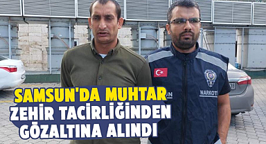 Samsun'da muhtar zehir tacirliğinden gözaltına alındı