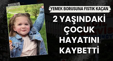 Samsun'da nefes borusuna fıstık kaçan 2 yaşındaki Defne Kayadibi hayatını kaybetti