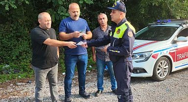 Samsun'da sürücülere trafik eğitimi verildi